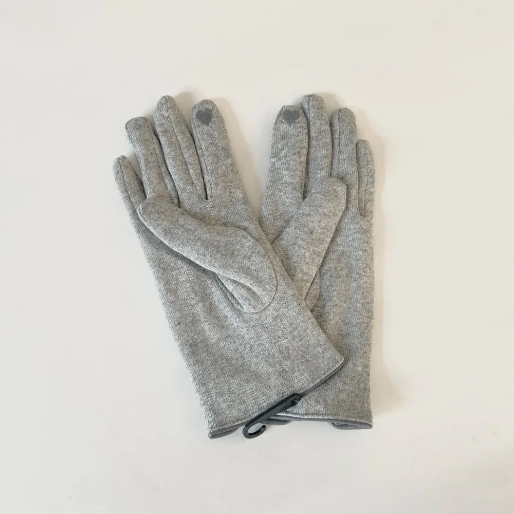 Luxury Cashmere Merino Wool Gloves Classic Grey Driving Winter Warm Cozy Gloves